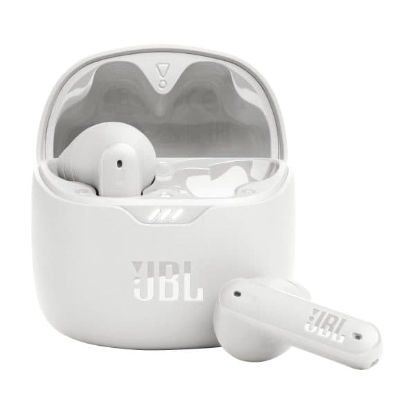JBL Tune Flex in Ear Wireless TWS Earbuds with Mic, ANC Earbuds, Customized Extra Bass with Headphones App, 32 Hrs Battery, 4-Mics, IPX4, Ambient Aware, Bluetooth 5.2 (White) - 1
