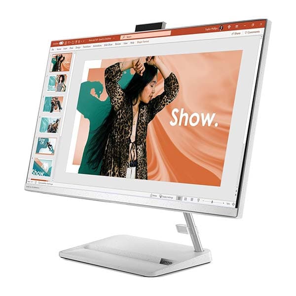 Lenovo IdeaCentre AIO 3 12th Gen Intel i3 27" FHD IPS 3-Side Edgeless All-in-One Desktop with Alexa Built-in (8GB/512GB SSD/Win11/MS Office 2021/5.0MP Camera/Wireless Keyboard & Mouse) F0GJ00C2IN - 2