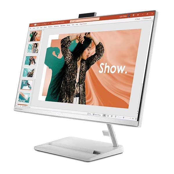 Lenovo IdeaCentre AIO 3 12th Gen Intel i3 27" FHD IPS 3-Side Edgeless All-in-One Desktop with Alexa Built-in (8GB/1TB SSD/Win11/MS Office 2021/5.0 Camera/Wireless Keyboard & Mouse), F0GJ00QSIN - 2