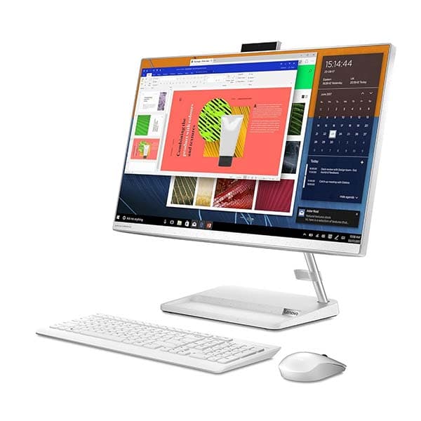 Lenovo IdeaCentre AIO 3 AMD Ryzen 3 3250U 23.8" FHD IPS 3-Side Edgeless All-in-One Desktop with Alexa Built-in (8GB/512 GB SSD/Win11/MS Office 2021/HD 720p Camera/Wireless Keyboard & Mouse),F0FX00AEIN - 2