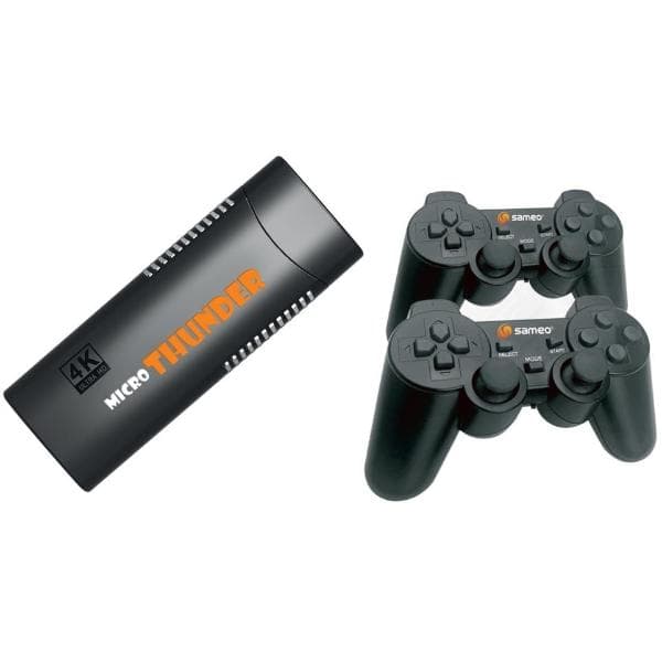Sameo Micro Thunder HDMI Gaming Console, Game Stick, Video Game Console Built -in 40000 Games Dual Player – Support 4K Ultra HD Wireless TV Game Stick ,Video Game for Kids - 1