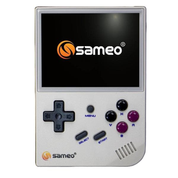 Sameo SG9000 Premium Handheld Retro Game Console, Dual System StockOS + GarlicOS 3.5 Inch IPS Screen Built-in 64G TF Card 6831 Classic Games Support HDMI TV Output (Gray) 6 Months Warranty