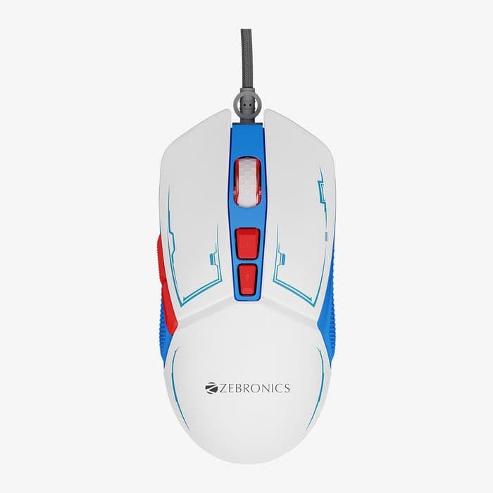 ZEBRONICS Astro Premium Gaming Mouse with Upto 7200 DPI, 7 Buttons, Braided Cable, High Resolution Sensor, Windows Software with RGB LED Light Modes
