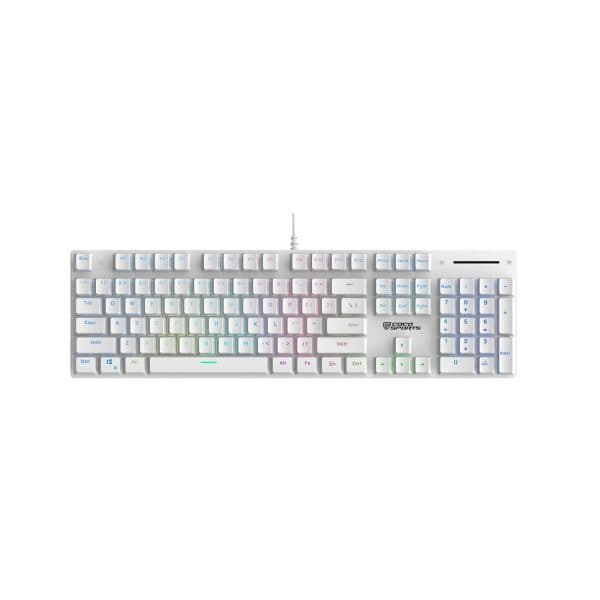 Coconut Hurricane 104 Keys Wired Gaming Keyboard (White)