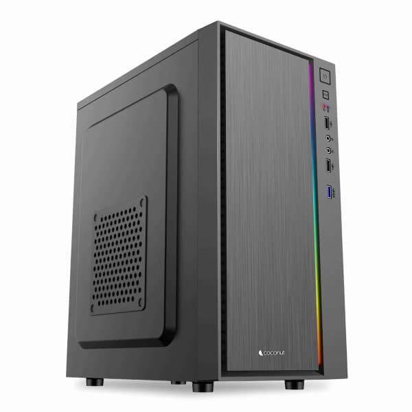 Coconut Magic mATX Office Cabinet with SM45 Power Supply and RGB Strip - 4
