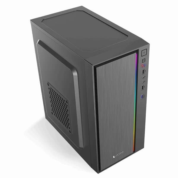 Coconut Magic mATX Office Cabinet with SM45 Power Supply and RGB Strip - 3