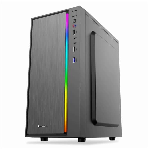 Coconut Magic mATX Office Cabinet with SM45 Power Supply and RGB Strip - 2