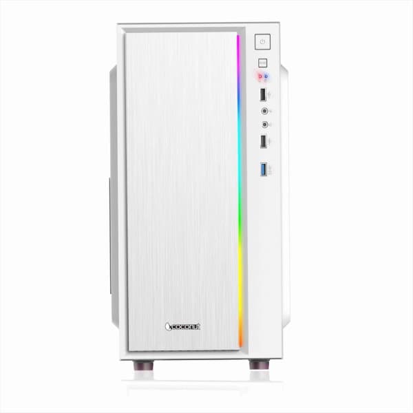 Coconut Magic mATX Office Cabinet with SM45 Power Supply and RGB Strip - 8