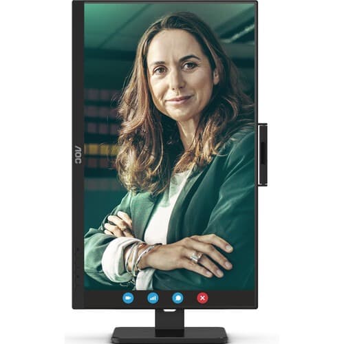AOC Q27P3CW 27 inch LCD Monitor (2560x1440), QHD 3-Sided Display, Adaptive Sync, HDMI, USB-C & DisplayPort Connectivity, 4ms Response time, 75Hz Refresh Rate, Adjustable-Height & Flicker Free (Black) - 3