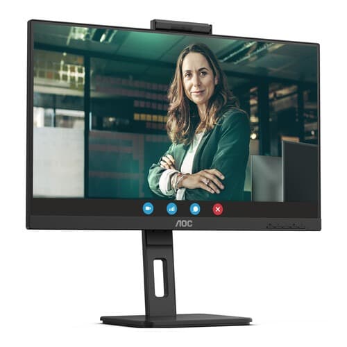 AOC Q27P3CW 27 inch LCD Monitor (2560x1440), QHD 3-Sided Display, Adaptive Sync, HDMI, USB-C & DisplayPort Connectivity, 4ms Response time, 75Hz Refresh Rate, Adjustable-Height & Flicker Free (Black) - 1