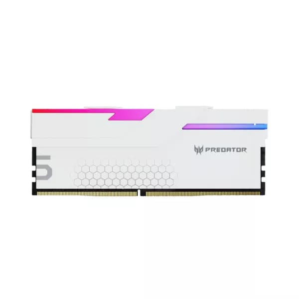 Acer Predator Hermes RGB Series 32GB (16GBx2) DDR5 7200MHz CL34 Desktop Ram (White) (BL.9BWWR.405) - 2