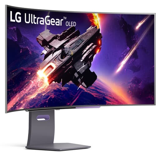 LG 45GS95QE 45-inch Ultragear OLED Curved Gaming Monitor WQHD 800R 240Hz 0.03ms DisplayHDR True Black 400 AMD FreeSync Premium Pro NVIDIA G-Sync HDMI 2.1 DisplayPort Tilt/Height/Swivel Stand Black - 3