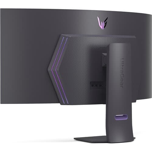 LG 45GS95QE 45-inch Ultragear OLED Curved Gaming Monitor WQHD 800R 240Hz 0.03ms DisplayHDR True Black 400 AMD FreeSync Premium Pro NVIDIA G-Sync HDMI 2.1 DisplayPort Tilt/Height/Swivel Stand Black - 2