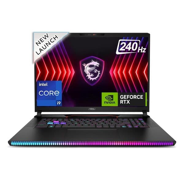 MSI Raider GE78 HX, Intel 14th Gen. i9-14900HX, 43.18CM QHD+ 240Hz Gaming Laptop (32GB/2TB NVMe SSD/Windows 11 Home/NVIDIA GeForce RTX 4090, GDDR6 16GB/Core Black/3.1Kg), 14VIG-804IN - 1