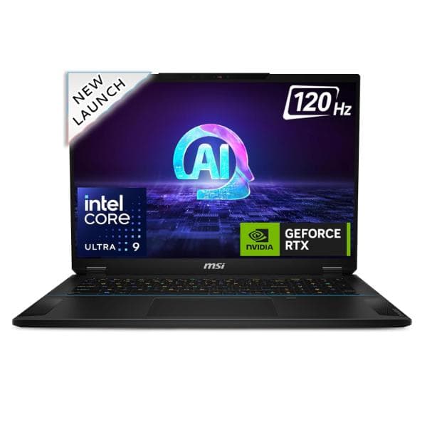 MSI Stealth 18 AI Studio, Intel 1st Gen Ultra 9 185H, Built-in AI,46CM 16:10 UHD+ MiniLED 120Hz Gaming Laptop (32GB/2TB NVMe SSD/Windows 11 Home/NVIDIA GeForce RTX 4080/Midnight Black/2.89Kg), A1VHG-023IN - 1