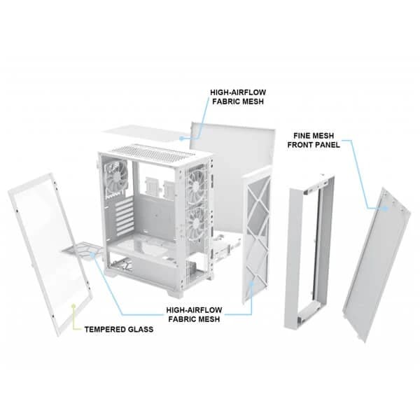 Montech AIR 1000 Lite (ATX) Cabinet (White) - 6