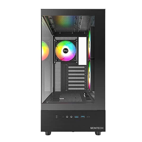 Montech XR Mid-Tower ATX Cabinet (Black) - 2