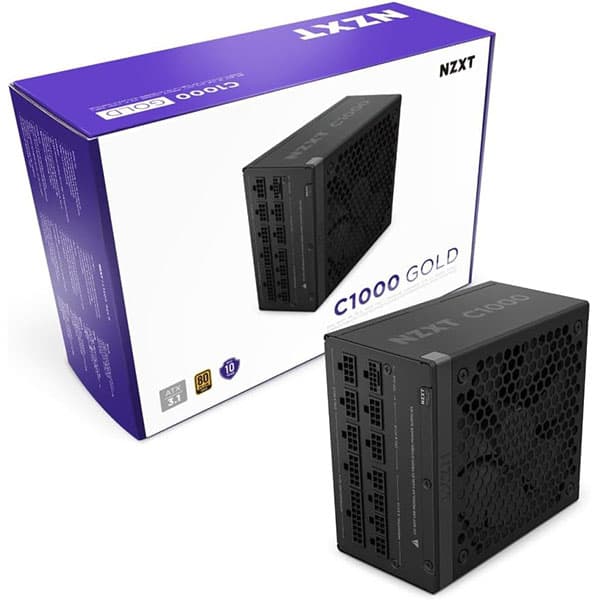 NZXT C1000 Gold ATX 3.1 Fully Modular Low-Noise PC Gaming Power Supply (Black) - 2
