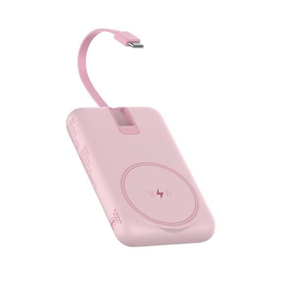 Stuffcool Click Max 10000mAh Powerbank with Built-in PD20W Type-C Cable to Fast Charge iPhones 50% in 30 Mins, 15W Magnetic Wireless Charging for iPhone 12/13/14/15/16 and AirPods Pro (Lilac) - 3