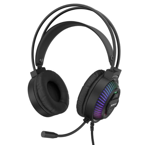 ZEBRONICS Jupiter 3.5mm Premium Gaming Over ear Headphone with 50mm Neodymium Drivers, Extra Soft Ear Cushion,Suspension Headband, Braided Cable,Volume Controller, Multicolor Lights, Pop Filter - 1
