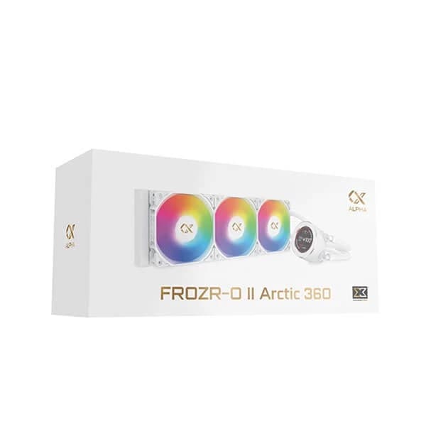 Xigmatek Frozr-O II 360 Arctic ARGB 360mm CPU Liquid Cooler With LCD Display (White) - 2