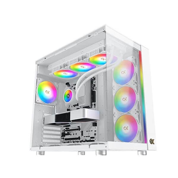 Xigmatek Aqua Ultra Arctic ARGB (E-ATX) Mid Tower Cabinet (White) - 4
