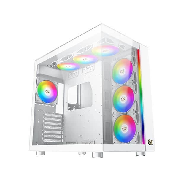 Xigmatek Aqua Ultra Arctic ARGB (E-ATX) Mid Tower Cabinet (White) - 1