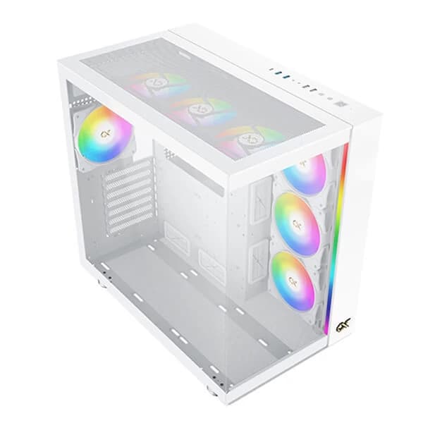 Xigmatek Aqua Ultra Air Arctic ARGB (E-ATX) Mid Tower Cabinet (White) - 11