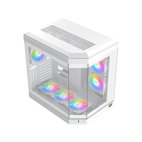 Xigmatek Cubi Arctic (E-ATX) Mid Tower Cabinet (White) - 4