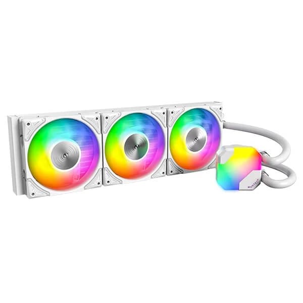 Montech HyperFlow ARGB 360 CPU Liquid Cooler (White) - 1