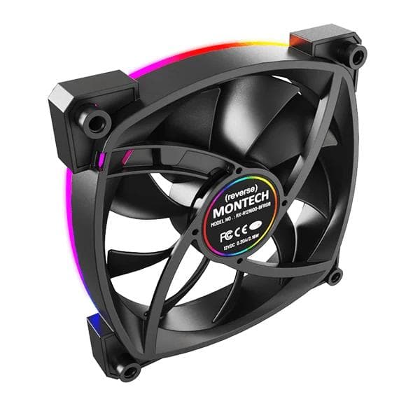 Montech RX120 PWM ARGB Black Cabinet Fan Single - 4