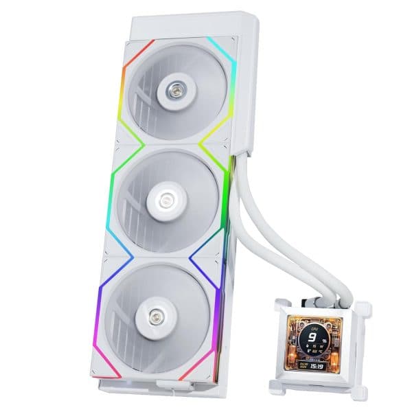Lian Li Hydroshift LCD 360TL AIO Liquid Cooler (White) - 1