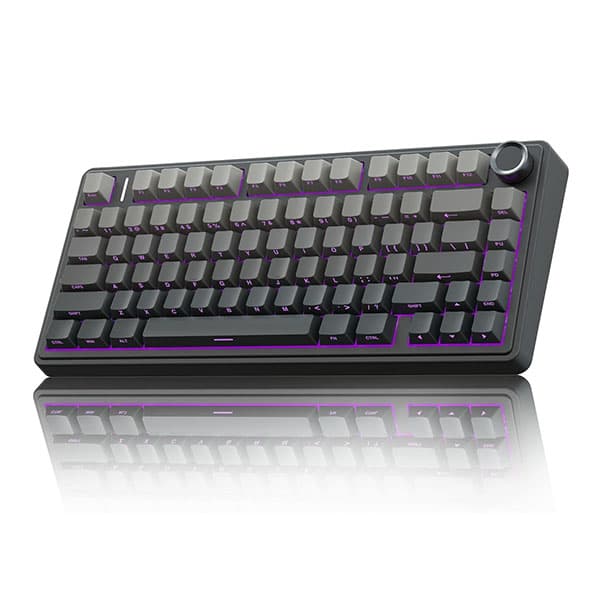 AULA F75 Wireless Mechanical Keyboard, 75% Gasket Hot Swappable RGB Backlit Pre-lubed, PBT Keycaps, 2.4GHz/USB-C/BT5.0 Gaming Keyboard (Gradient Gray Reaper Switch) - 1