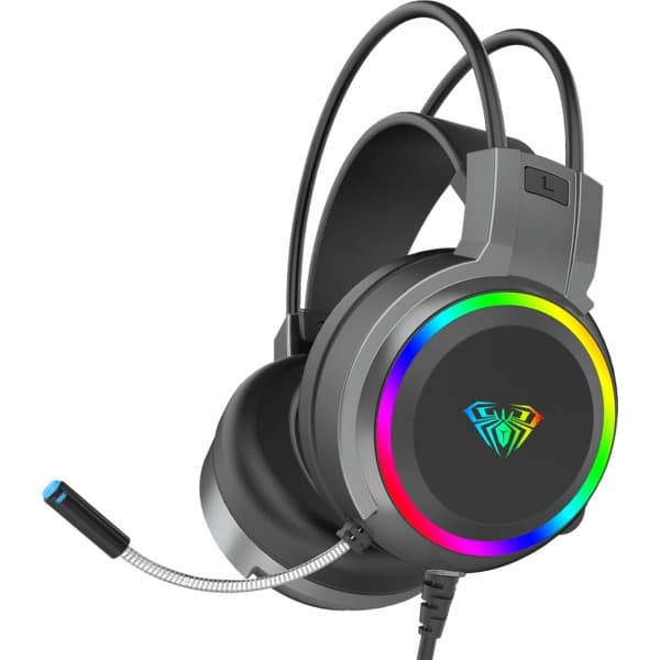 AULA S608 Wired Gaming Headset (Black) - 1