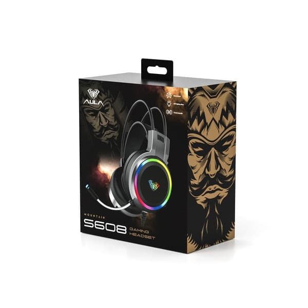 AULA S608 Wired Gaming Headset (Black) - 3