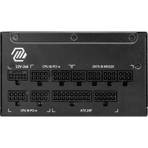 MSI MAG A1000GL 1000 Watt PCIe5 80 PLUS Gold Modular Power Supply - 4