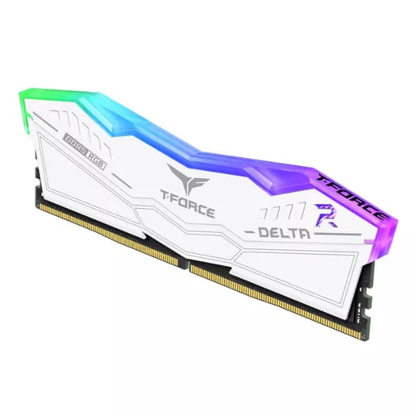 TeamGroup T-Force Delta RGB 32GB (32GBx1) DDR5 5200MHz CL40 Ram (White) - 3