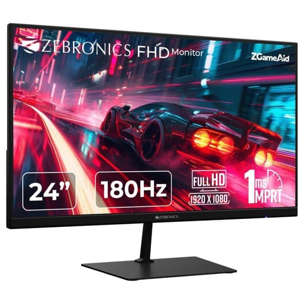 ZEBRONICS N24A 24"(60.4 cm) IPS FHD 180HZ Gaming Monitor - 1