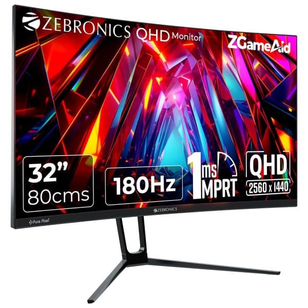 ZEBRONICS N32A 32"(80 cm) 1500R Curved Gaming Monitor - 1