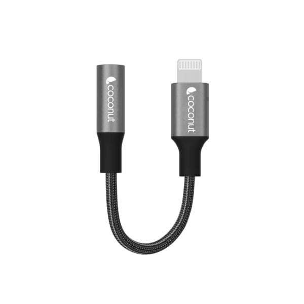 coconut AC02 Lightning to 3.5mm AUX Adapter Connector, High Quality Audio, 6 Months Warranty Lightning to Jack, iPhone, Audio - 1