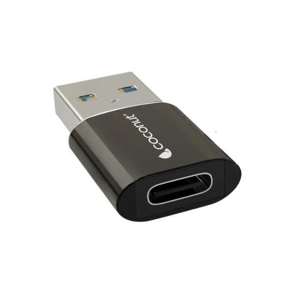 coconut OT07 USB 3.0 to Type C OTG Adapter, Aluminum Body (Black)