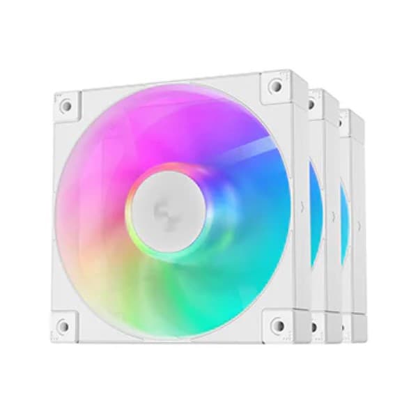 Deepcool FD12 ARGB 120mm 3 in 1 PC Case Fans – White - 1