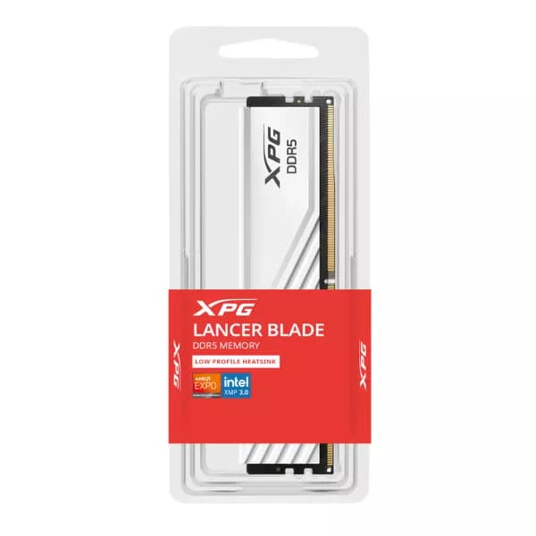 Adata XPG Lancer Blade 16GB (16GBx1) DDR5 6000MHz CL48 Desktop Ram (White) - 3