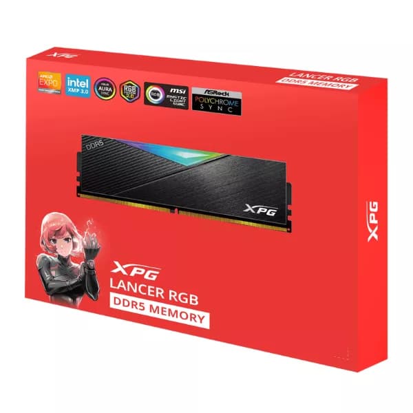 Adata XPG LANCER RGB 32GB (16GBx2) DDR5 5200MHz CL38 RAM (Black) - 4