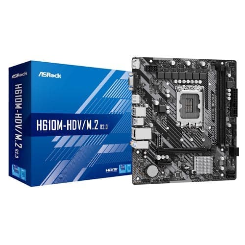 Asrock H610M-HDV/M.2 R2.0 Intel H610 Micro ATX Motherboard - 1
