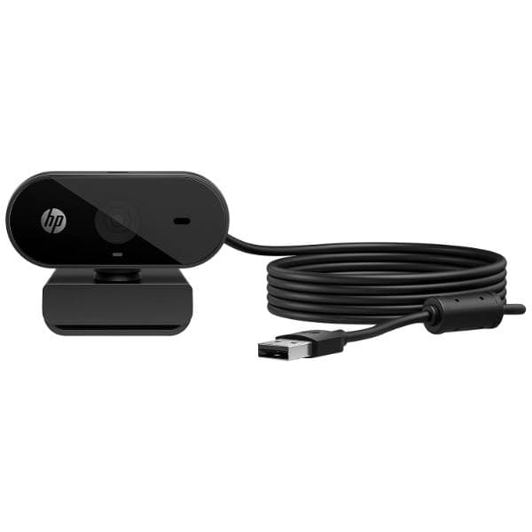 HP 320 FHD Webcam 1080 Full HD 30fps - Plug and Play Setup, Wide-Angle View for Video Calling on Skype, Zoom, Microsoft Teams and Other Apps/ 1 Year Warranty (53X26AA),Black - 1