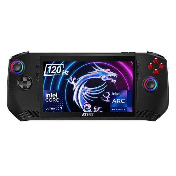 MSI Claw A1M-217IN Intel 1st Gen. Ultra 7 155H,Built-in AI, 18CM FHD 120Hz Handheld Gaming Console(16GB/1TB NVMe SSD/Windows 11 Home/Intel Arc/Black/675g) - 1