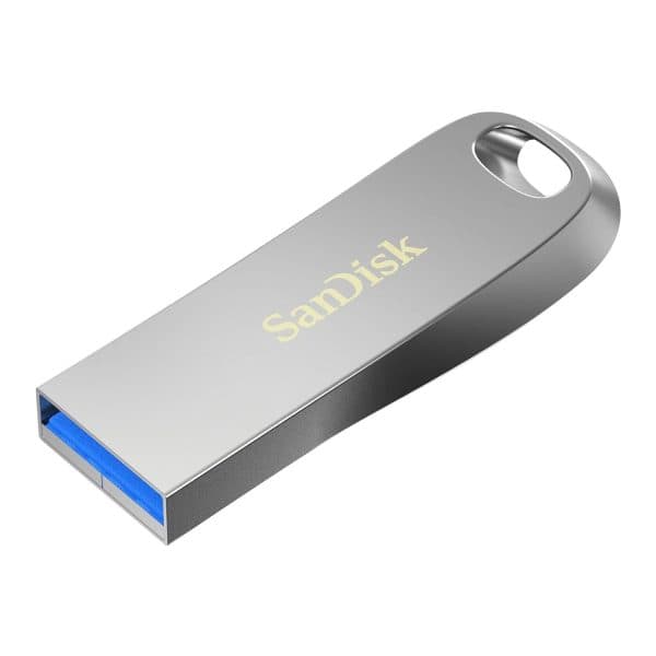 SanDisk Ultra Luxe USB 3.2 128GB Flash Drive Upto 400MB/s (All Metal, Metallic Silver) - 2
