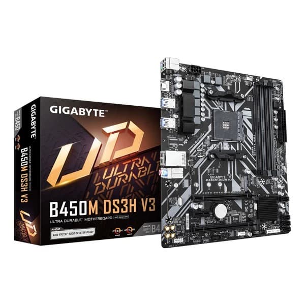 Gigabyte B450M DS3H V3 (rev. 1.5) Motherboard - 1