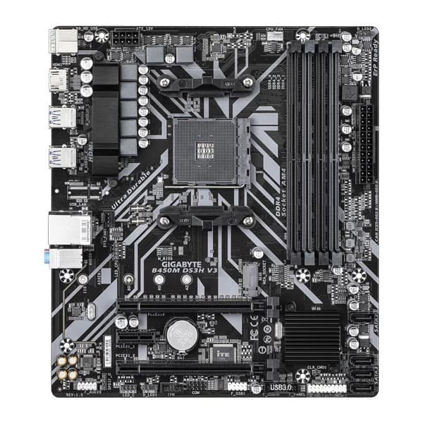 Gigabyte B450M DS3H V3 (rev. 1.5) Motherboard - 2